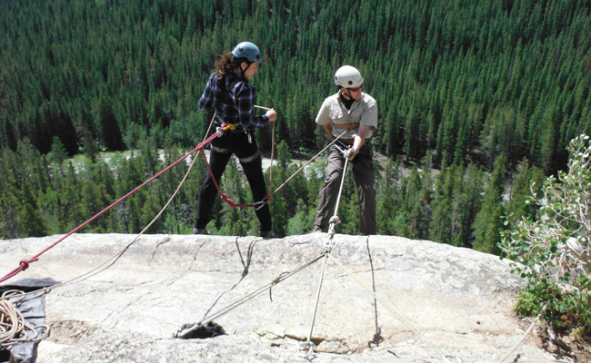 Rappelling at Spring Canyon